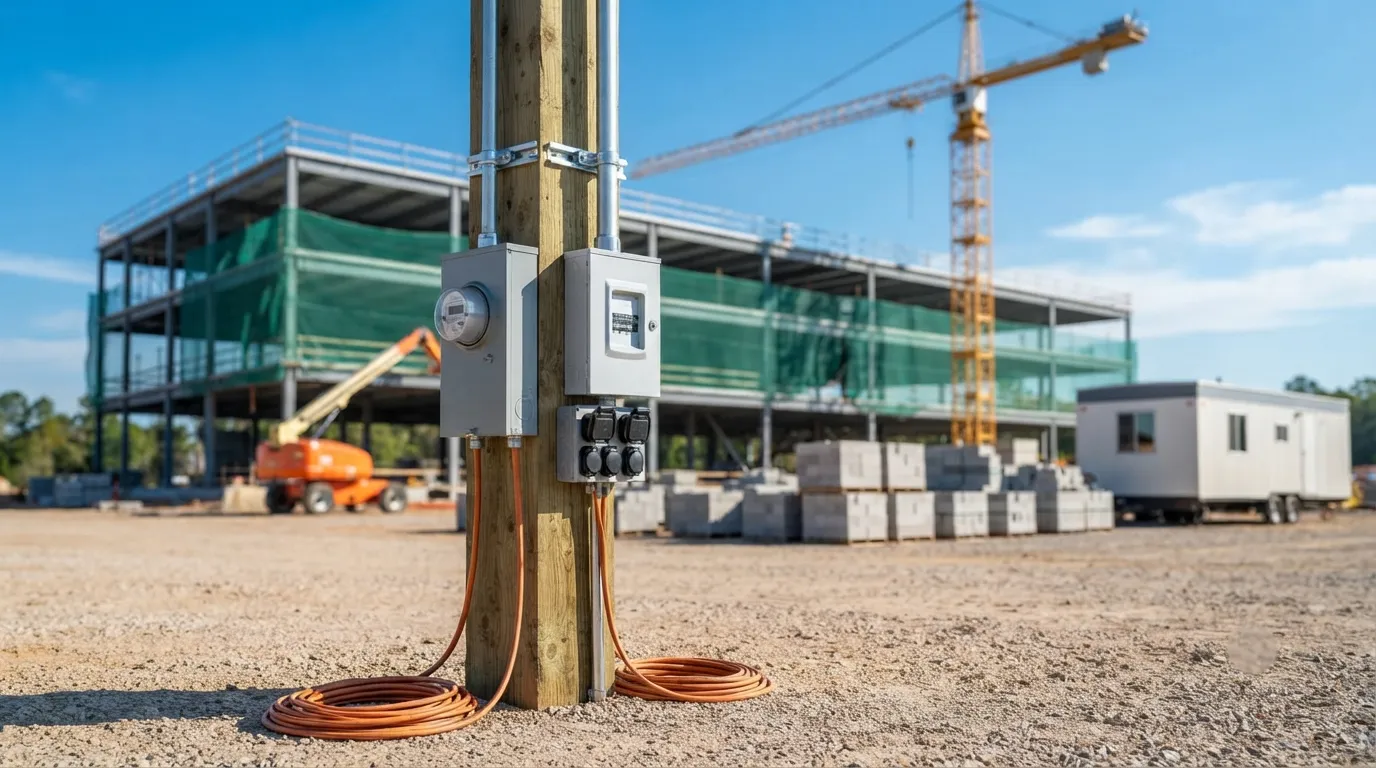 Temporary Power Pole in Minneapolis, MN